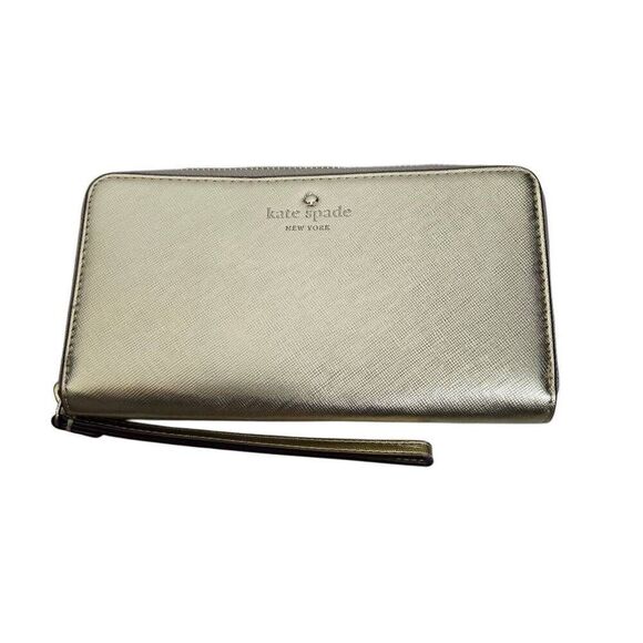 kate spade Handbags - Kate Spade Wallet New York Gold Zipper Wristlet